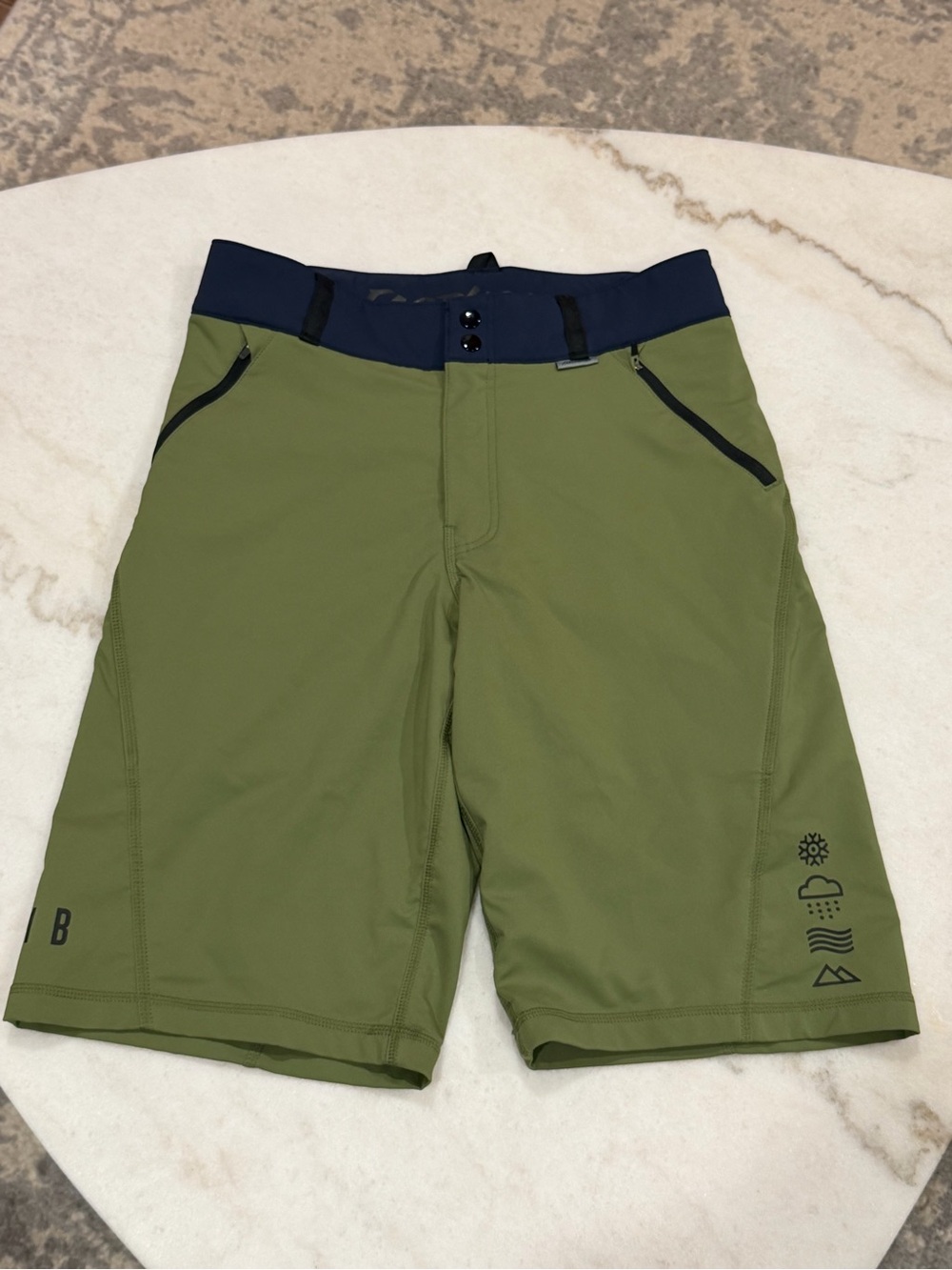 Fasthouse Crossline Riding Short Olive/Navy Blue w/ Cool Dry Technology Men’s 28